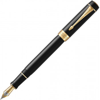 Перьевая ручка Parker Duofold Classic Centennial F77, Black / Gold (Перо F)