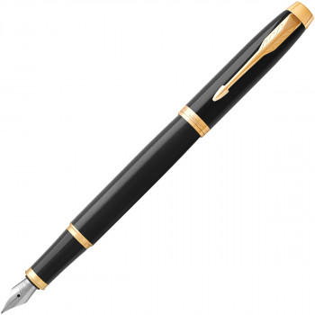 Набор Parker 2020: ручка перьевая Parker IM Core F321, Black GT (Перо M) + чехол для ручки