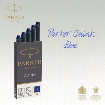 Картриджи стандартные с синими чернилами для перьевых ручек Parker, Cartridge Quink Z11 в блистере
